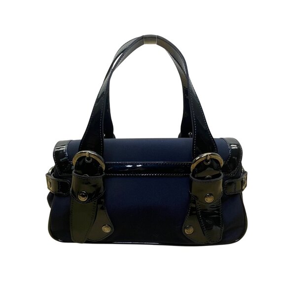 Stuart Weitzman Women’s Blue Patent Leather Accent Tassel Buckle Detail Tote - Picture 3 of 12